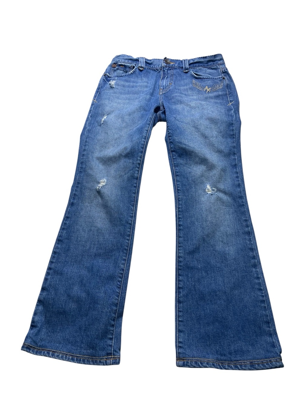 Armani Exchange embroidered wingMedium Blue‎ Bootcut Jeans size 4